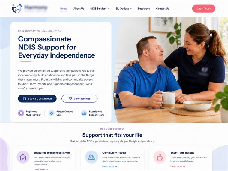 Allied health provider website